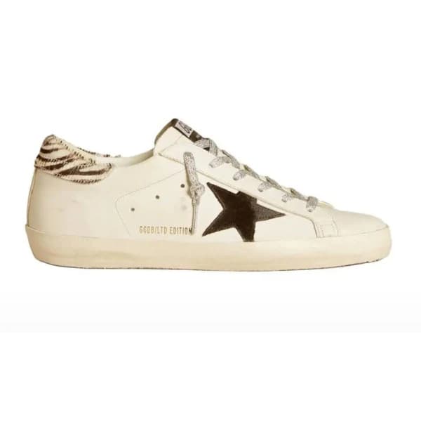 Женские кеды GOLDEN GOOSE SUPERSTAR BLACK STAR AND ZEBRA PRINT HEEL TAB цена 25 477 ₽ фото и описание в каталоге сайта goldengoose.moscow