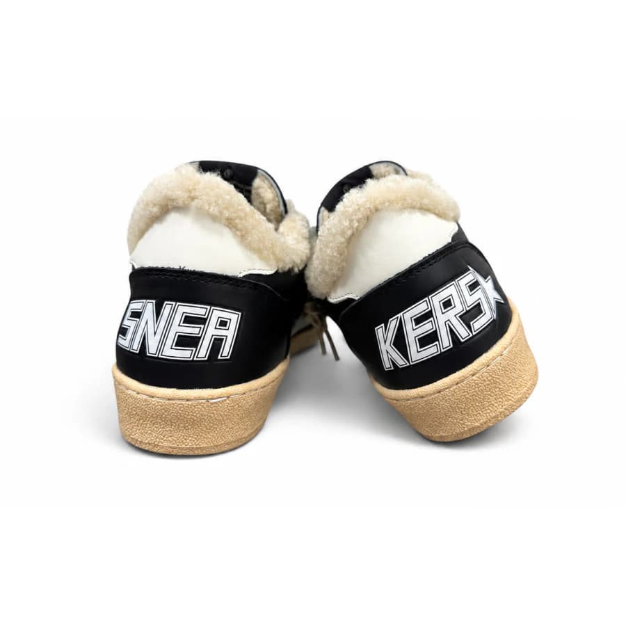 Мужские кеды GOLDEN GOOSE WINTER BALL STAR IN BLACK NAPPA WITH WHITE LEATHER STAR цена 28 343 ₽ фото и описание в каталоге сайта goldengoose.moscow, фото 3
