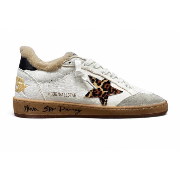 Женские кеды GOLDEN GOOSE WINTER BALL STAR NEVER STOP DREAMING LEOPARD цена 27 966 ₽ фото и описание в каталоге сайта goldengoose.moscow