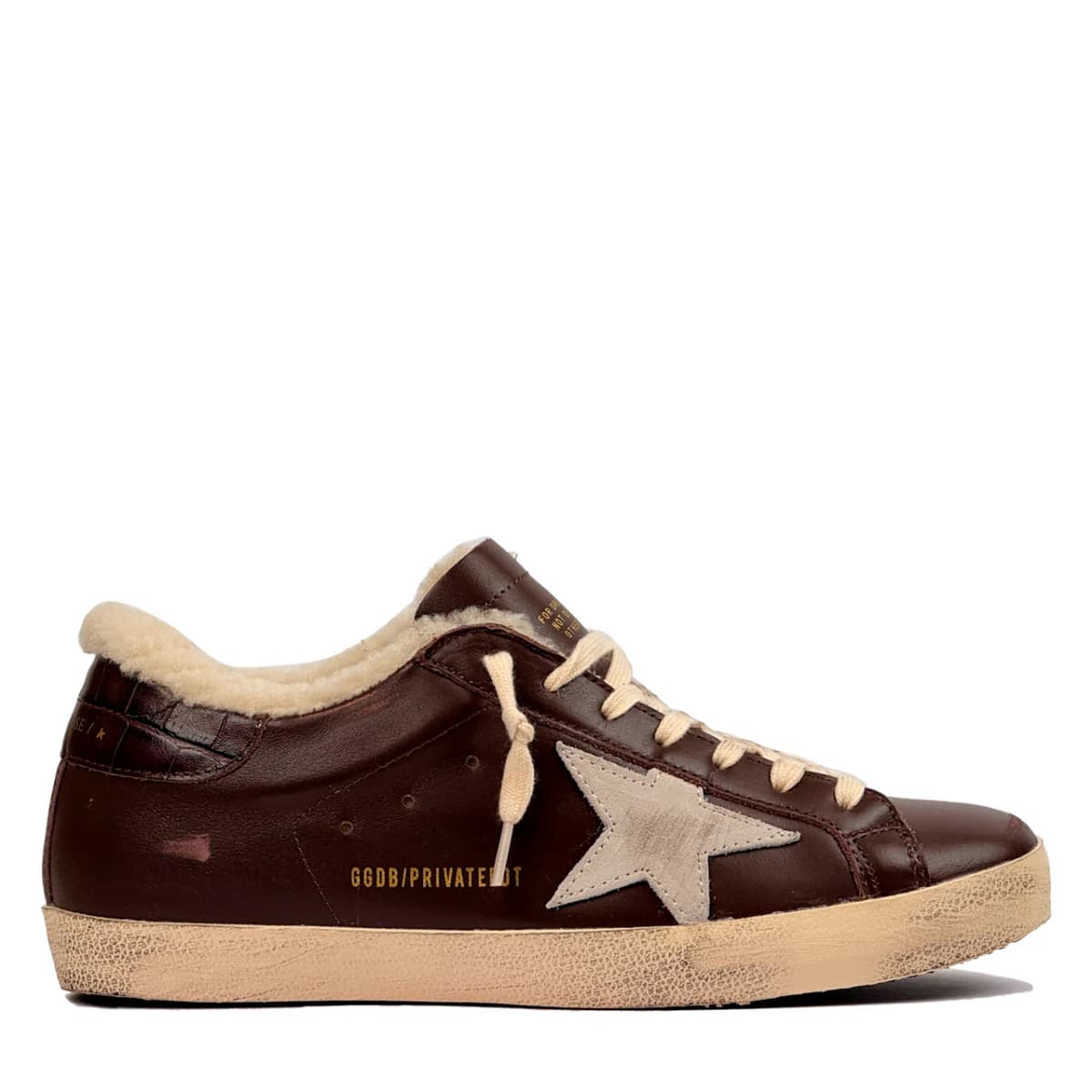 Мужские кеды Super-Star Mens Winter Brown Shearling With Suede Star цена 28 416 ₽ фото и описание в каталоге сайта goldengoose.moscow