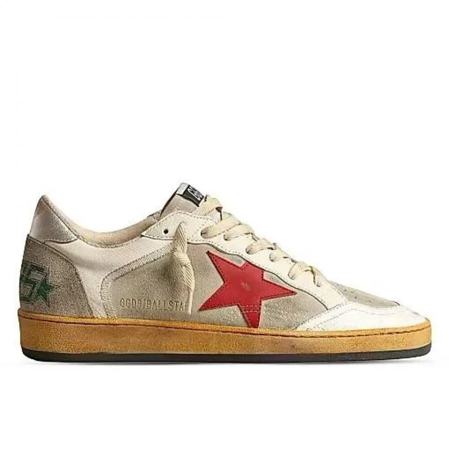 Женские кеды Golden Goose Ball Star / Бежевые / красная звезда цена 25 249 ₽ фото и описание в каталоге сайта goldengoose.moscow
