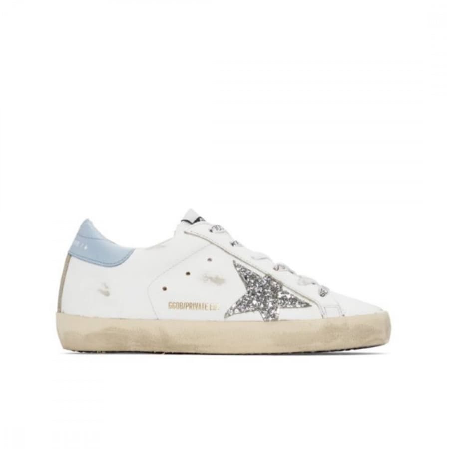 Женские кеды Golden Goose Super Star / Blue heel tab / Голубая пятка цена 24 563 ₽ фото и описание в каталоге сайта goldengoose.moscow