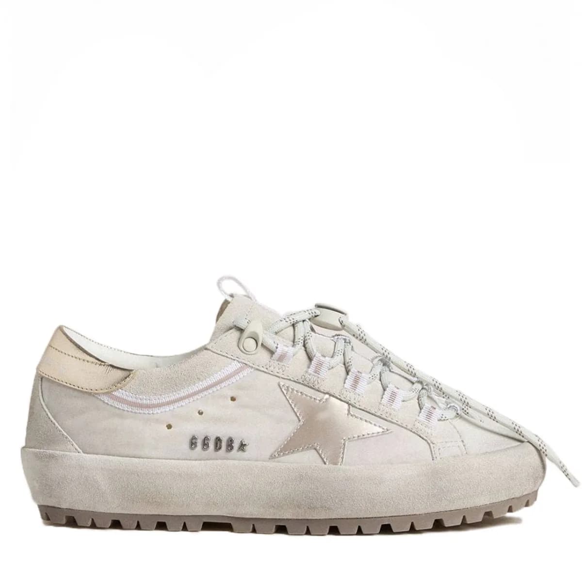 Женские кеды Golden Goose Super-Star / Super-Star Ski in Light Gray Nylon With Metallic Star цена 24 891 ₽ фото и описание в каталоге сайта goldengoose.moscow