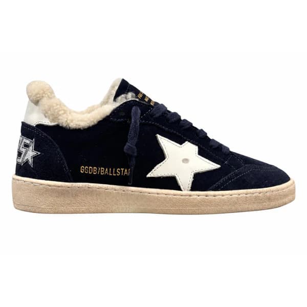 Женские кеды GOLDEN GOOSE WINTER BALL STAR IN BLUE SUEDE WITH WHITE LEATHER STAR AND HEEL TAB цена 28 273 ₽ фото и описание в каталоге сайта goldengoose.moscow