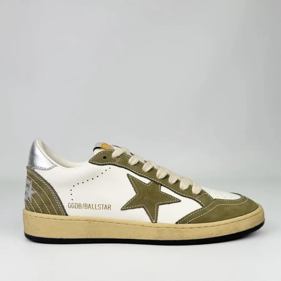 Женские кеды Golden Goose Ball Star / Khaki star / Хаки цена 24 593 ₽ фото и описание в каталоге сайта goldengoose.moscow