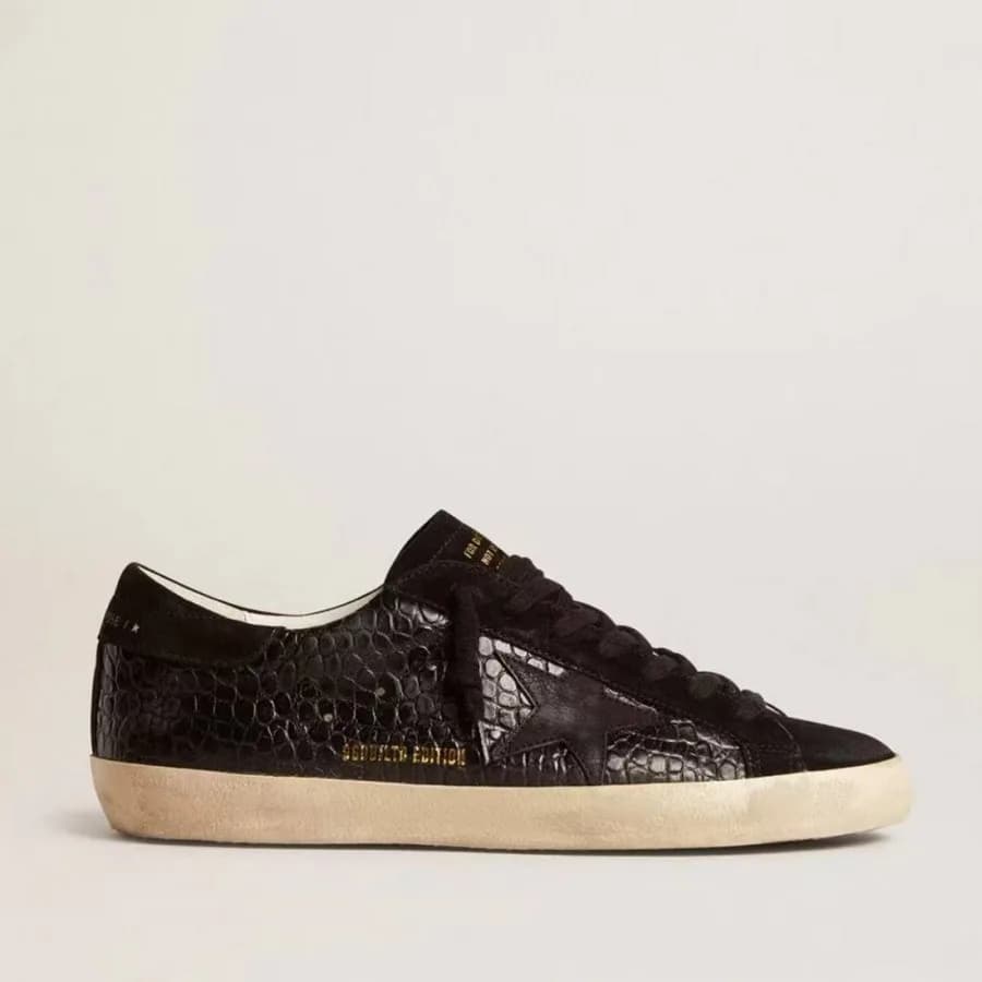 Мужские кеды Golden Goose Super Star / Black croco Men /Черный кроко цена 24 588 ₽ фото и описание в каталоге сайта goldengoose.moscow