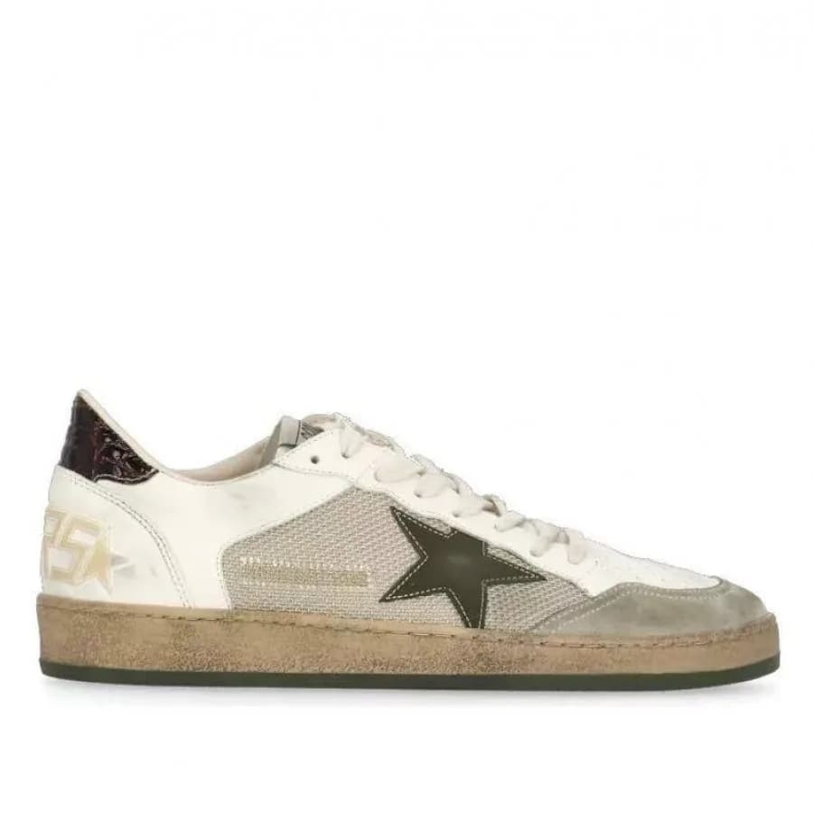Мужские кеды Golden Goose Ball Star / Серые тканевые / зеленая звезда цена 25 304 ₽ фото и описание в каталоге сайта goldengoose.moscow