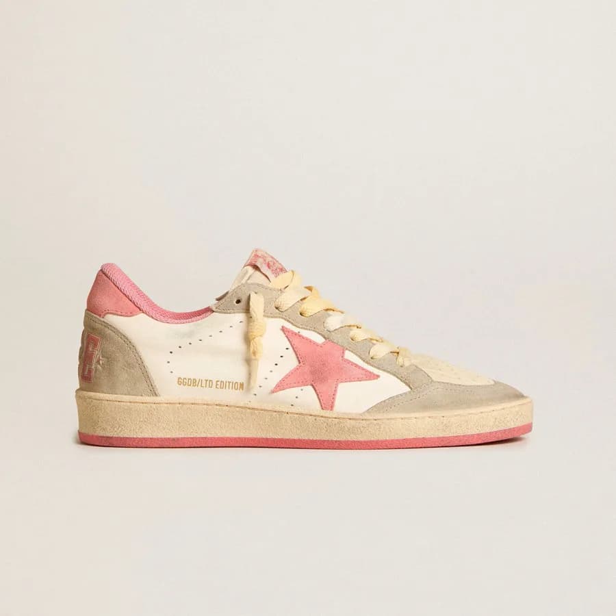Женские кеды Golden Goose Ball Star / Pink star and heel tab / Розовые цена 25 385 ₽ фото и описание в каталоге сайта goldengoose.moscow