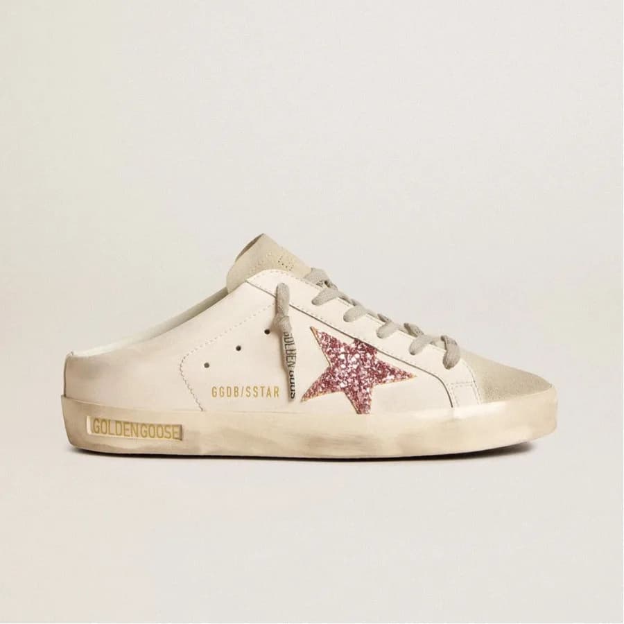 Женские кеды Golden Goose Super Star / Sabot pink glitter star / Сабо цена 24 918 ₽ фото и описание в каталоге сайта goldengoose.moscow