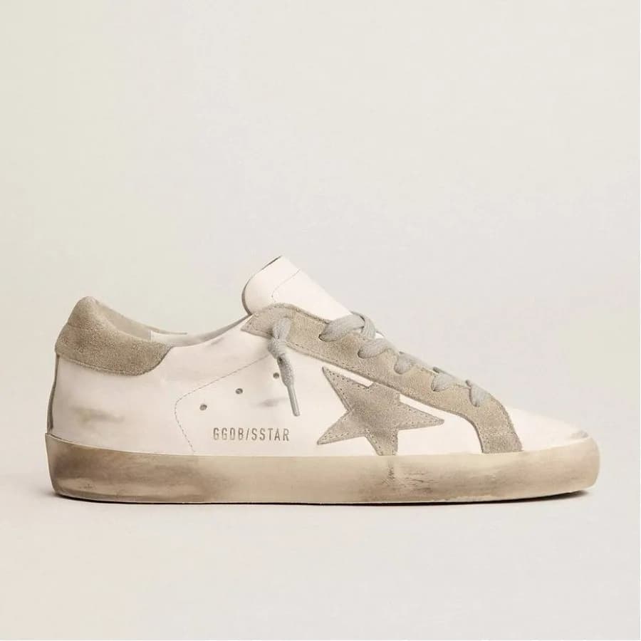 Женские кеды Golden Goose Super Star / Серая звезда / серая пятка цена 25 341 ₽ фото и описание в каталоге сайта goldengoose.moscow