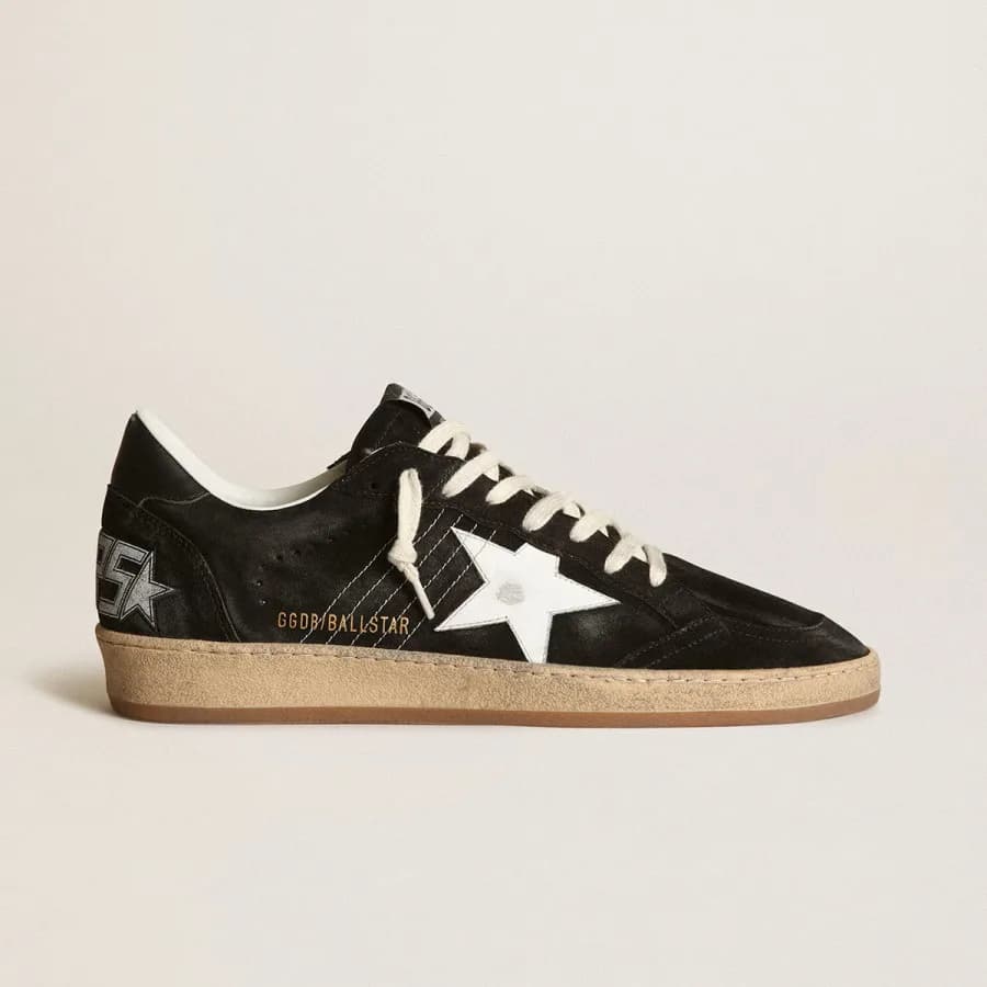 Женские кеды Golden Goose Ball Star / Suede Black /  Замша черные цена 25 089 ₽ фото и описание в каталоге сайта goldengoose.moscow