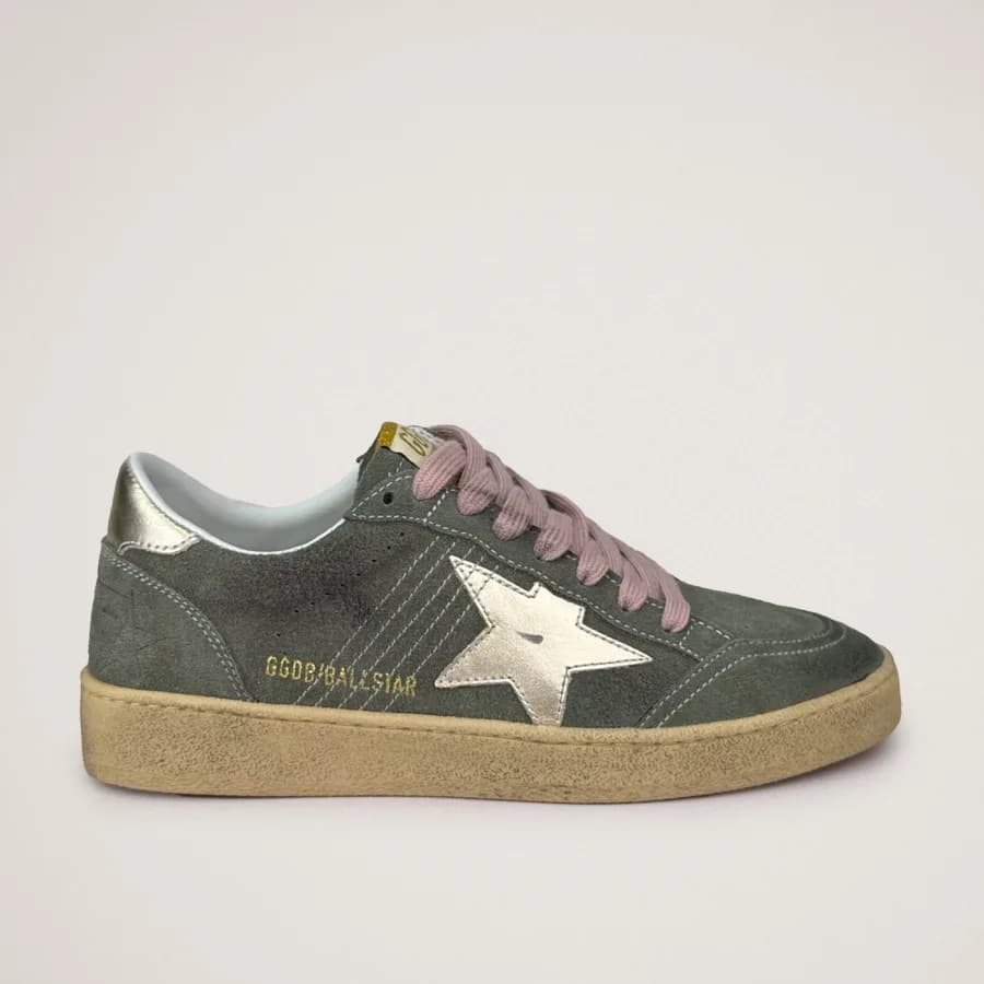 Женские кеды Golden Goose Ball Star / Замша хаки / золотая звезда цена 24 825 ₽ фото и описание в каталоге сайта goldengoose.moscow