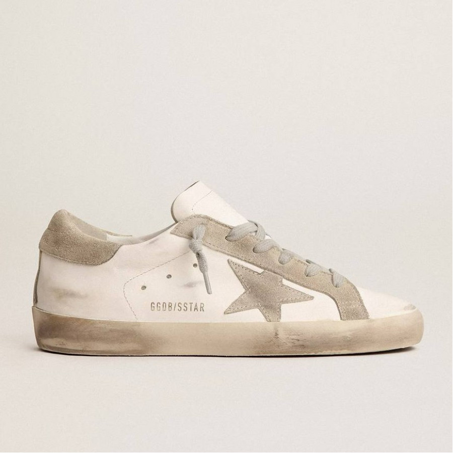 Golden Goose Super Star / Серая звезда / серая пятка